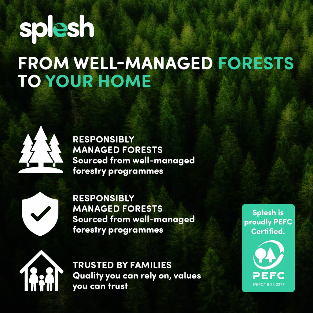 Splesh Toilet Roll, Soft & Quilted Eco-Friendly Lavender, 72 Rolls