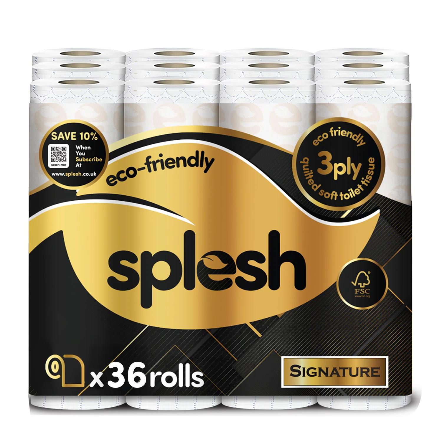 Splesh Toilet Roll Signature Scented 36 Rolls|Quilted 3-Ply Soft Toilet Paper